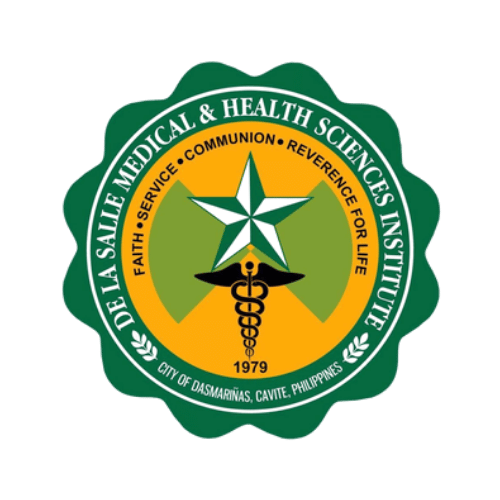 De La Salle Medical and Health Sciences Institute official logo &mdash; private university in Dasmari&ntilde;as
